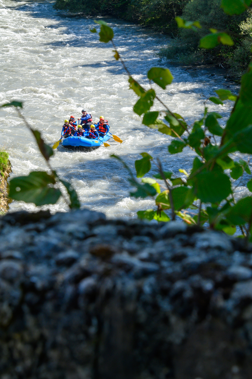 Whitewater rafting in France.